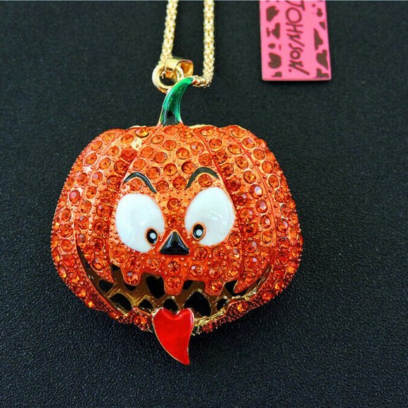 Betsey Johnson Jewelry - NWT Betsey Johnson Jack O Lantern Pumpkin Necklace